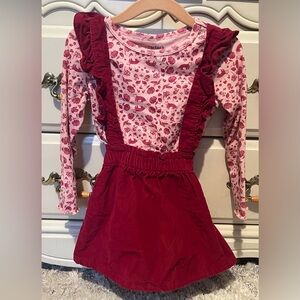 Carter's Pink and burgundy Kids romper Set